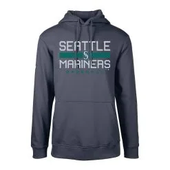 Men's Seattle Mariners Levelwear Navy Podium Dugout Fleece Hoodie