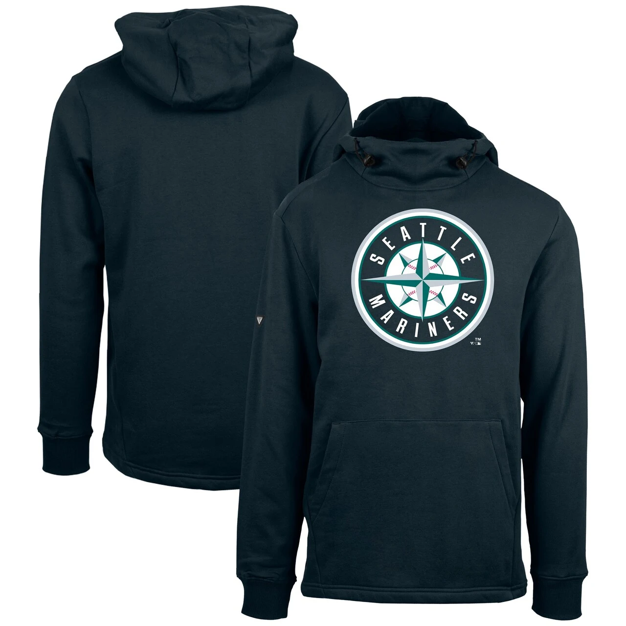 Men's Seattle Mariners Levelwear Navy Shift Sportswear Core Logo Pullover Hoodie