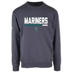 Men's Seattle Mariners Levelwear Navy Zane Fleece Pullover Sweatshirt