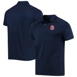 Men's St. Louis Cardinals Levelwear Navy Insignia Pulse Raglan Polo