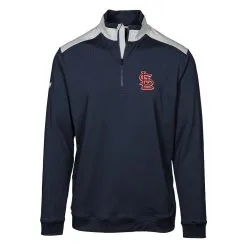 Men's St. Louis Cardinals Levelwear Navy Manifest Quarter-Zip Pullover Top