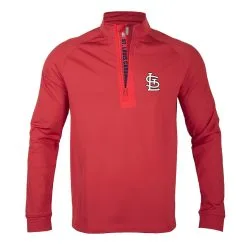 Men's St. Louis Cardinals Levelwear Red Calibre Quarter-Zip Pullover Top