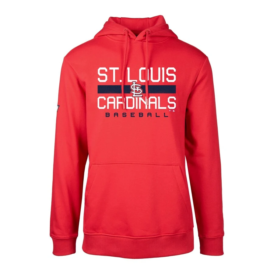 Men's St. Louis Cardinals Levelwear Red Podium Dugout Fleece Hoodie