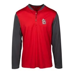 Men's St. Louis Cardinals Levelwear Red Spector Quarter-Zip Pullover Top