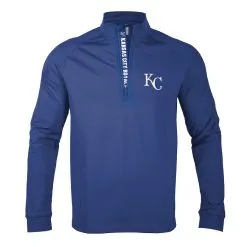 Men's Kansas City Royals Levelwear Royal Calibre Quarter-Zip Pullover Top