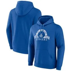 Men's Los Angeles Dodgers Majestic Royal Utility Pullover Hoodie