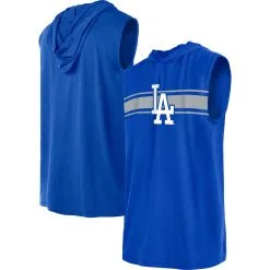 Men's Los Angeles Dodgers New Era Royal Sleeveless Pullover Hoodie