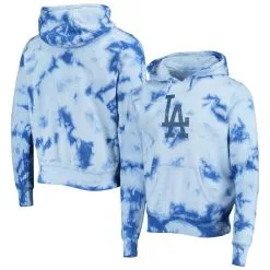 Men's Los Angeles Dodgers New Era Royal Tie-Dye Pullover Hoodie