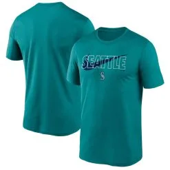Men's Seattle Mariners Nike Aqua City Swoosh Legend Performance T-Shirt