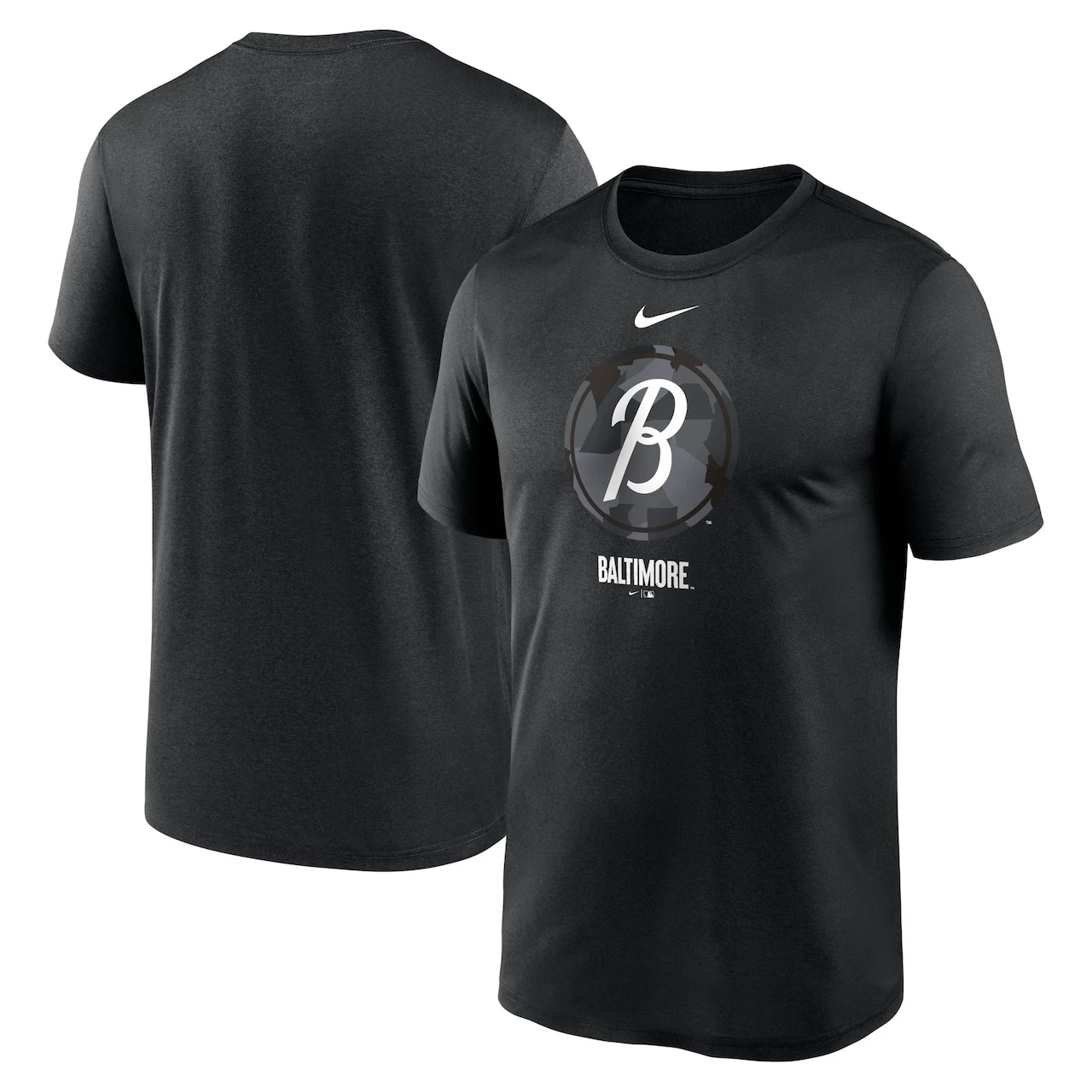 Men's Baltimore Orioles Nike Black 2023 City Connect Large Logo T-Shirt