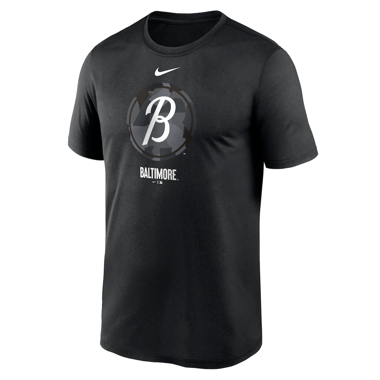 Men's Baltimore Orioles Nike Black 2023 City Connect Large Logo T-Shirt - Image 2