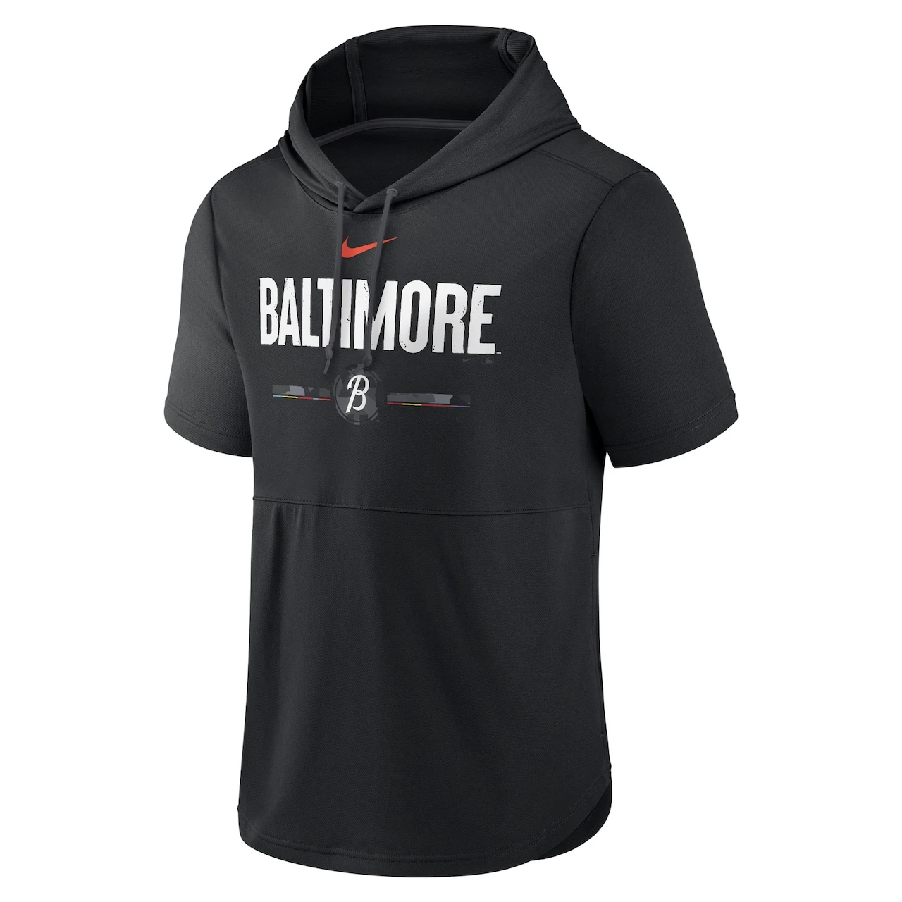 Men's Baltimore Orioles Nike Black 2023 City Connect Short Sleeve Pullover Hoodie - Image 2