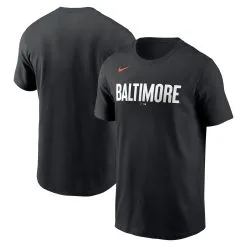 Men's Baltimore Orioles Nike Black 2023 City Connect Wordmark T-Shirt