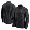 Men's Baltimore Orioles Nike Black Agility Pacer Lightweight Performance Half-Zip Top