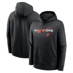 Men's Baltimore Orioles Nike Black Swoosh NeighborHOOD Pullover Hoodie