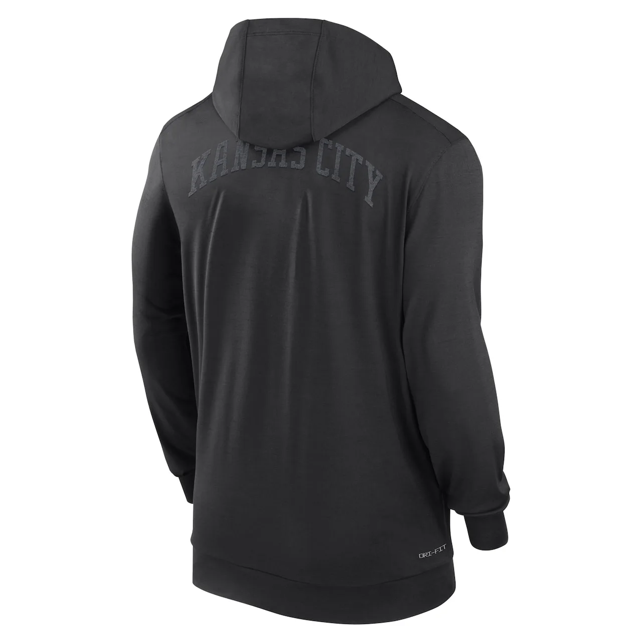 Men's Kansas City Royals Nike Black Authentic Collection Travel Performance Full-Zip Hoodie - Image 3