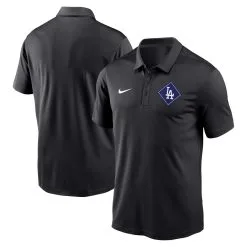 Men's Nike Black Los Angeles Dodgers Diamond Icon Franchise Performance Polo