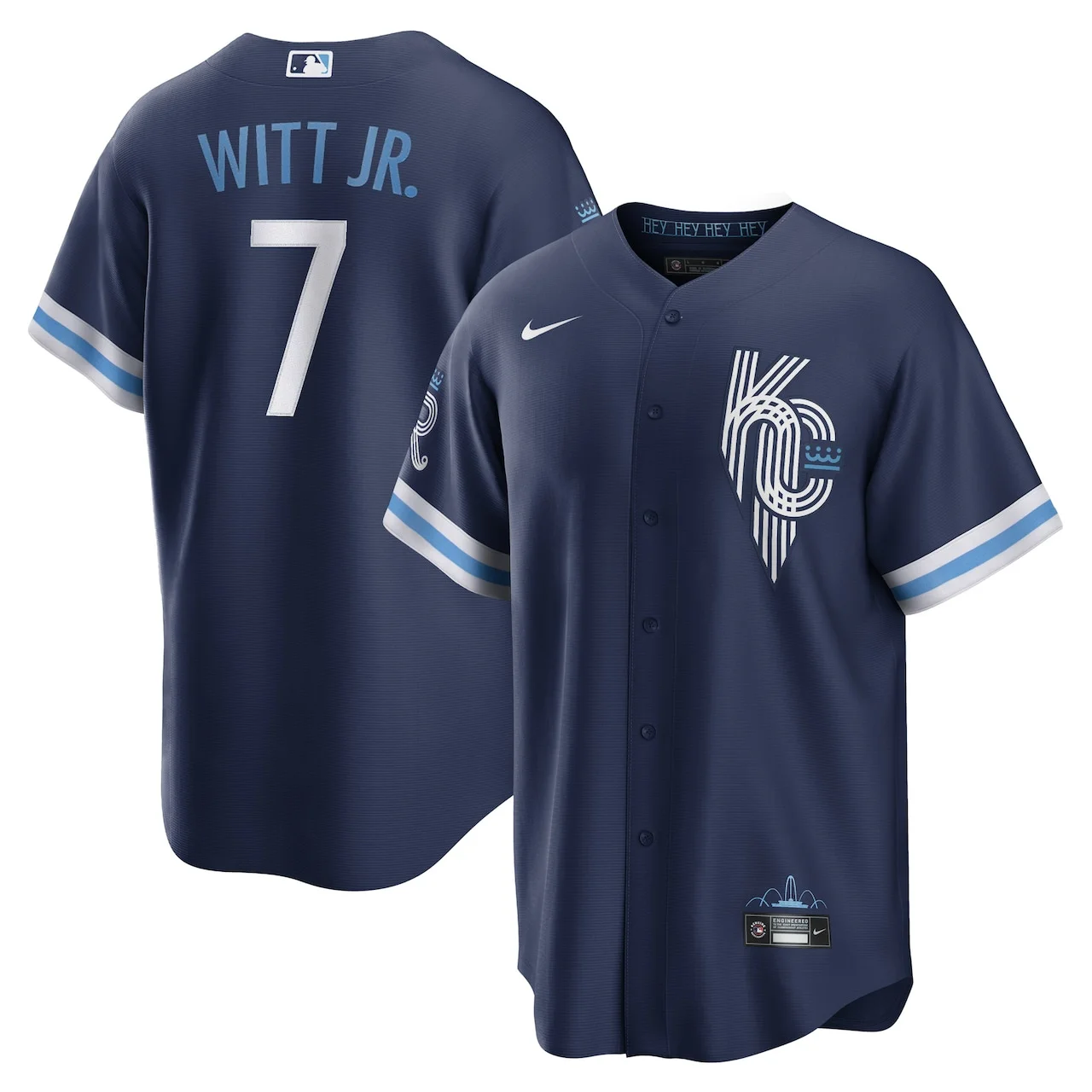 Men's Kansas City Royals Bobby Witt Jr. Nike Navy 2022 City Connect Replica Player Jersey