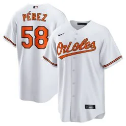 Men's Baltimore Orioles Cionel Pérez Nike White Home Replica Player Jersey