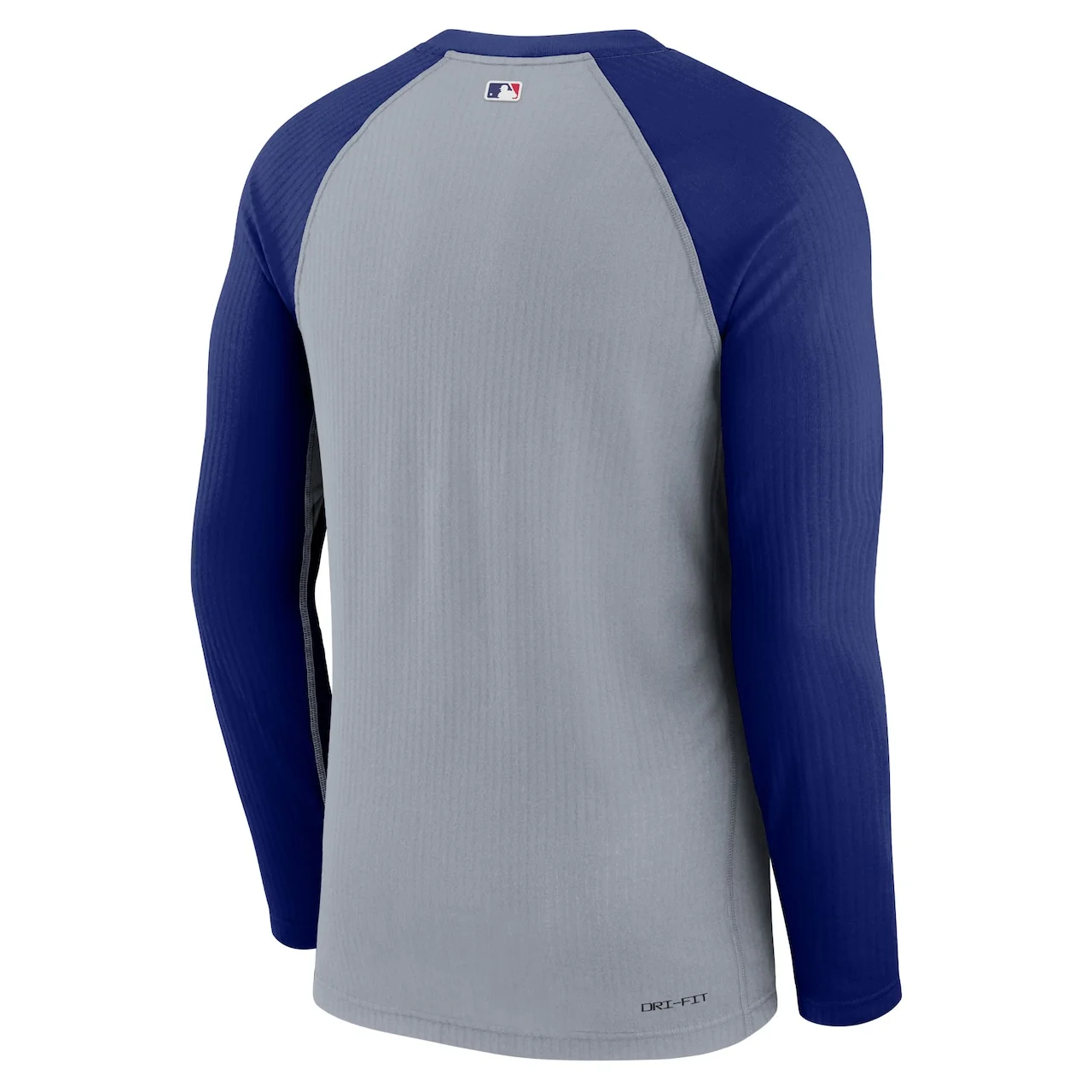 Men's Los Angeles Dodgers Nike Gray Authentic Collection Game Raglan Performance Long Sleeve T-Shirt - Image 3