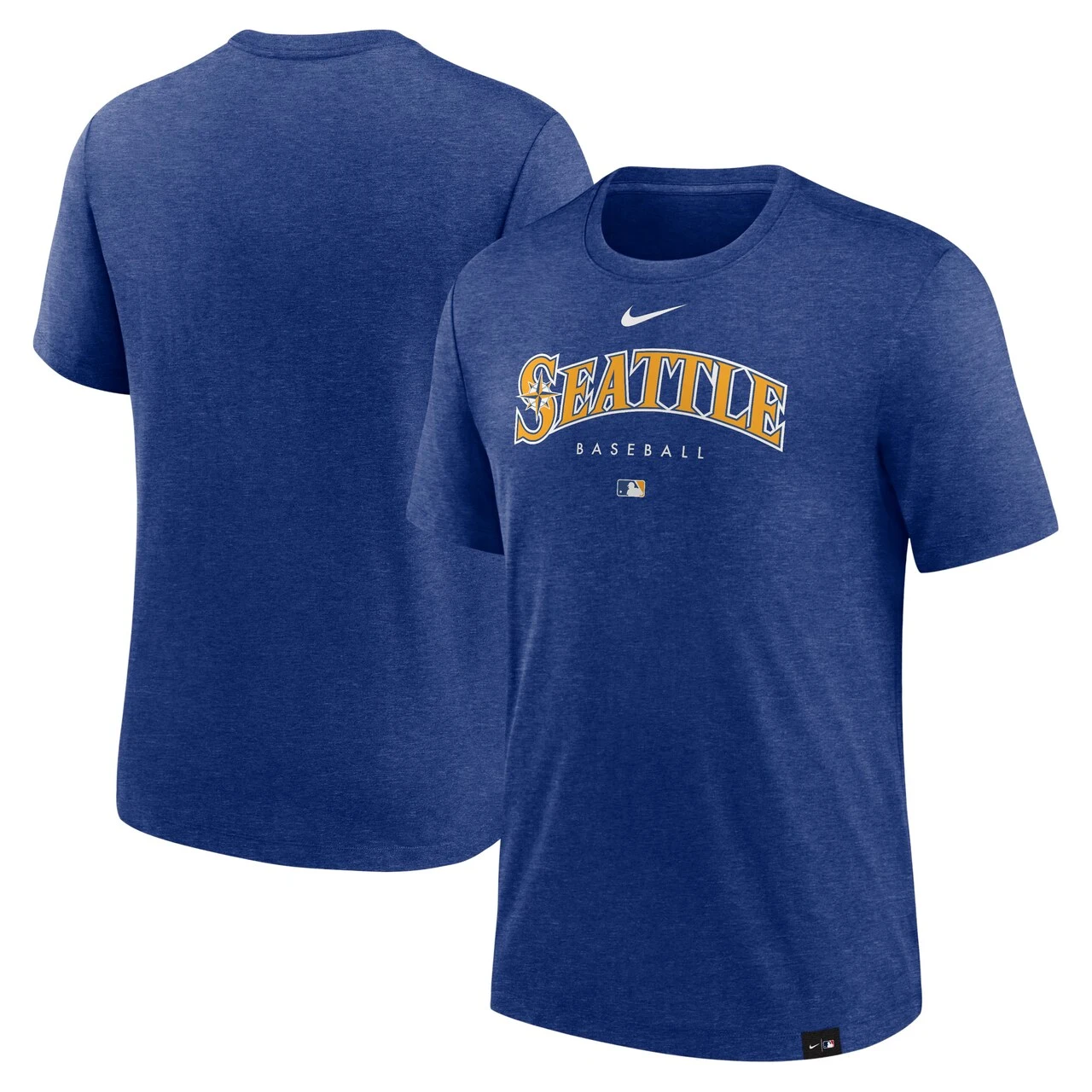 Men's Seattle Mariners Nike Heather Royal Authentic Collection Early Work Tri-Blend Performance T-Shirt