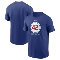Men's Jackie Robinson Nike Royal Player Plaque T-Shirt