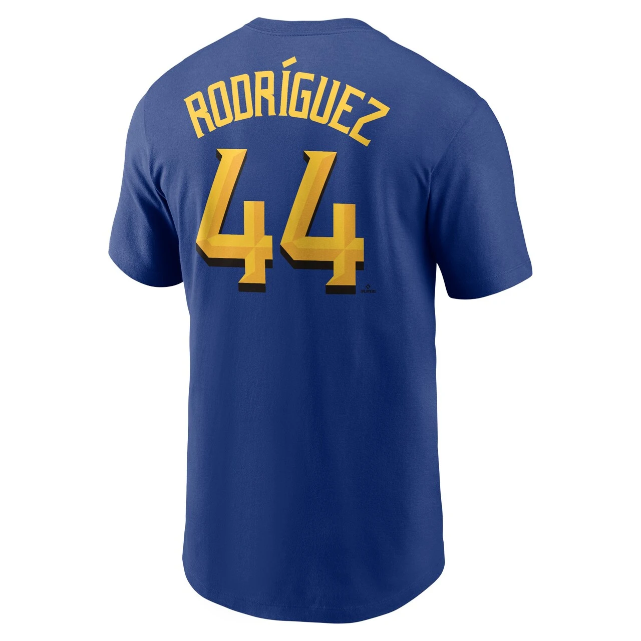 Men's Seattle Mariners Julio Rodriguez Nike Royal 2023 City Connect Name & Number T-Shirt - Image 3