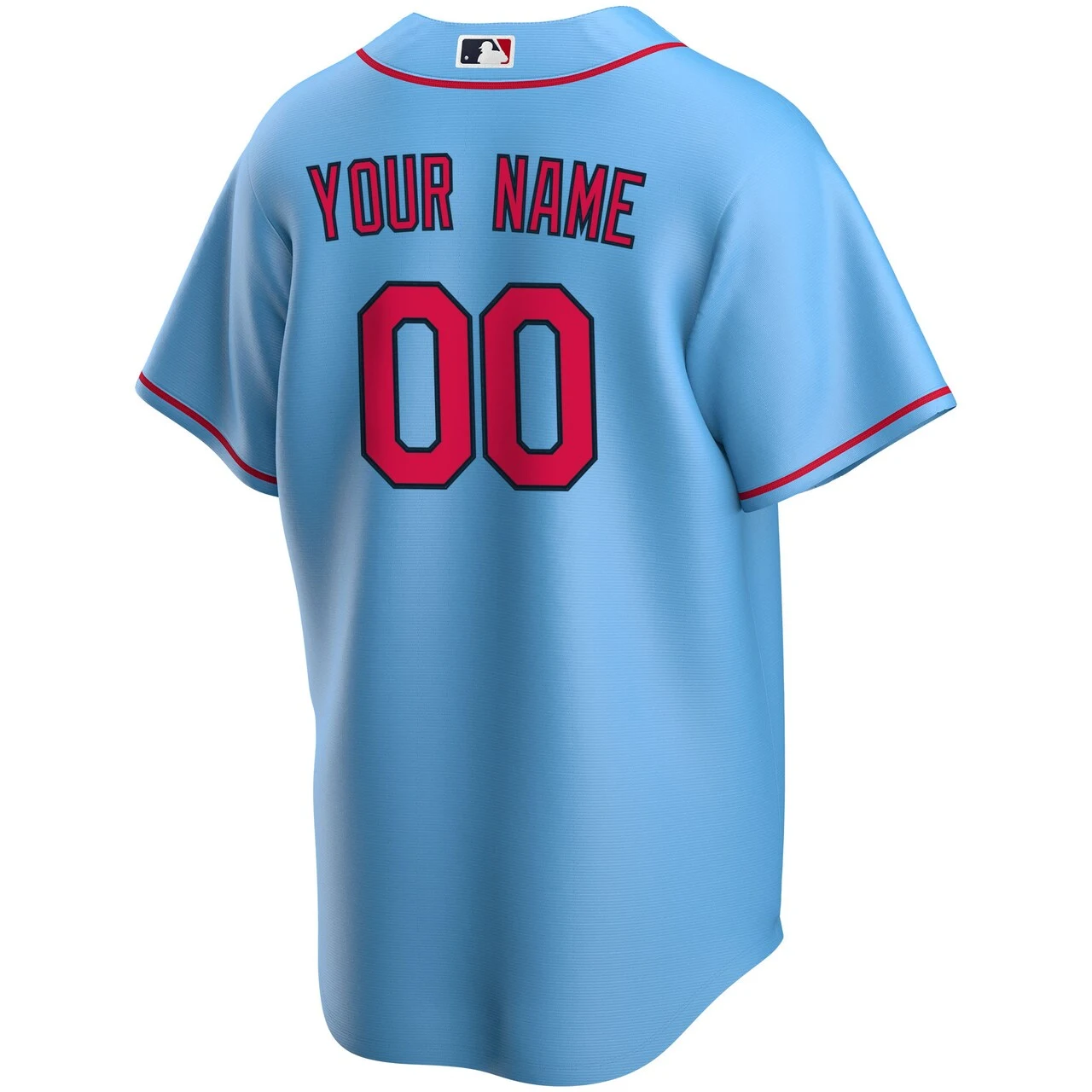 Men's St. Louis Cardinals Nike Light Blue Alternate Replica Custom Jersey - Image 3