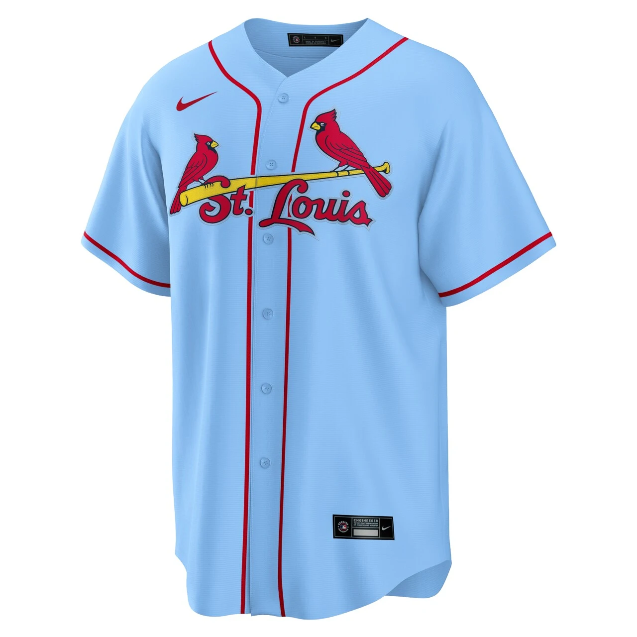 Men's St. Louis Cardinals Nike Light Blue Alternate Replica Team Jersey - Image 2