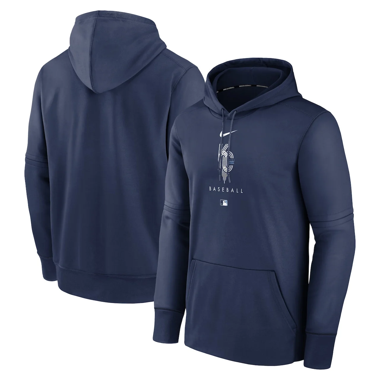 Men's Kansas City Royals Nike Navy City Connect Pregame Performance Pullover Hoodie