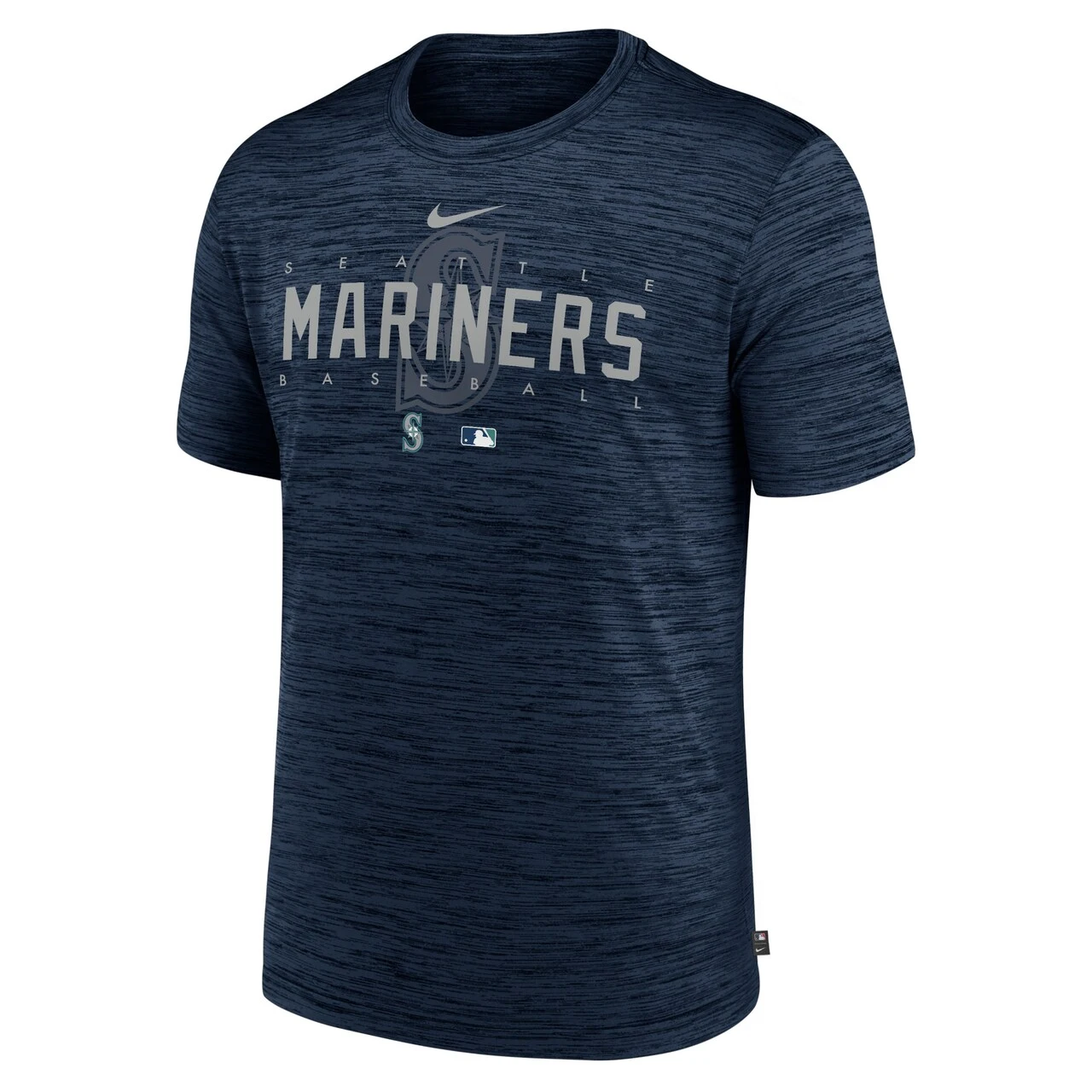 Men's Seattle Mariners Nike Navy Authentic Collection Velocity Performance Practice T-Shirt - Image 2