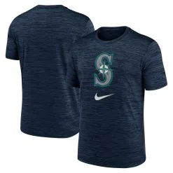 Men's Seattle Mariners Nike Navy Logo Velocity Performance T-Shirt