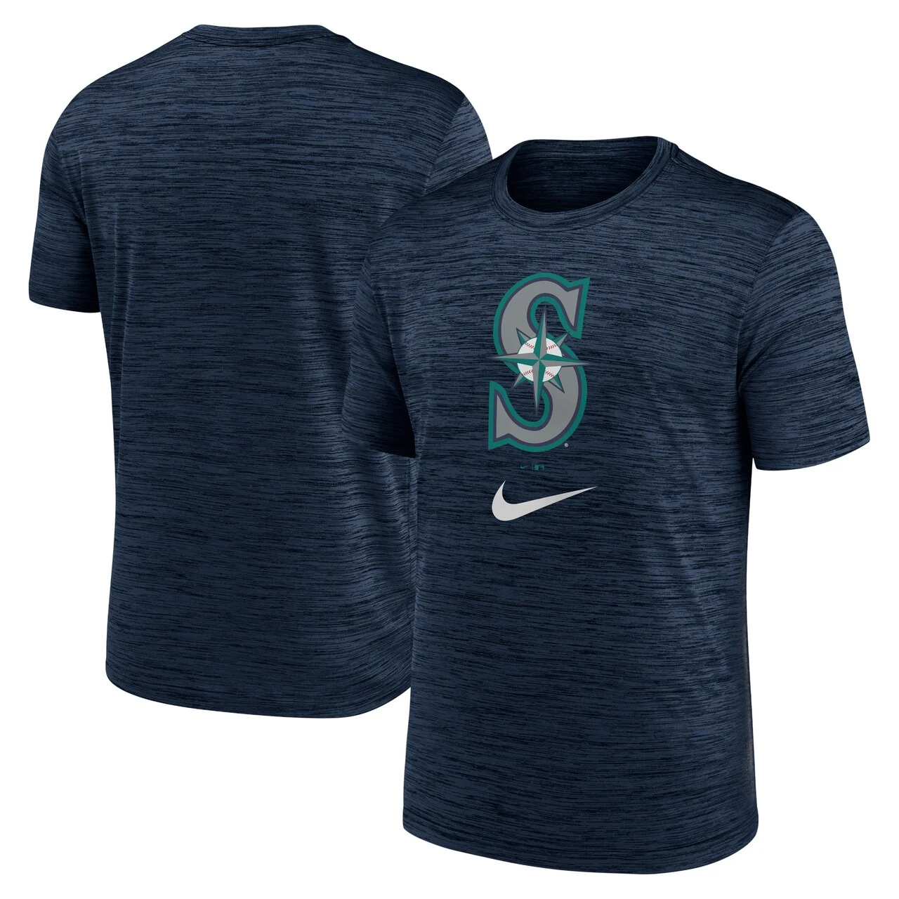 Men's Seattle Mariners Nike Navy Logo Velocity Performance T-Shirt