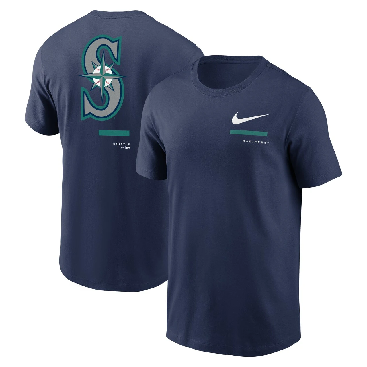 Men's Seattle Mariners Nike Navy Over The Shoulder T-Shirt