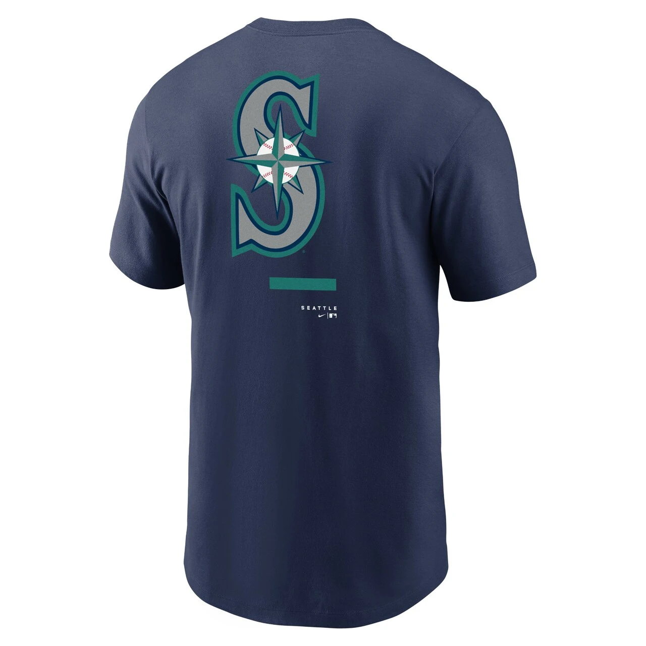 Men's Seattle Mariners Nike Navy Over The Shoulder T-Shirt - Image 3