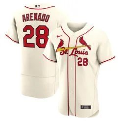 Men's St. Louis Cardinals Nolan Arenado Nike Cream Alternate Authentic Player Jersey