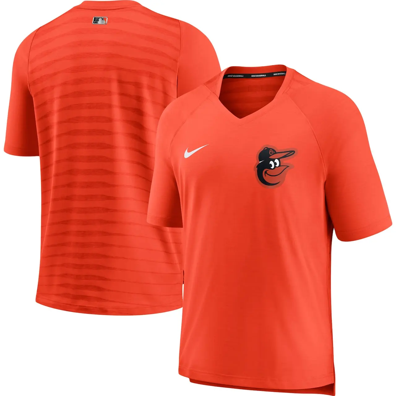 Men's Baltimore Orioles Nike Orange Authentic Collection Pregame Performance V-Neck T-Shirt