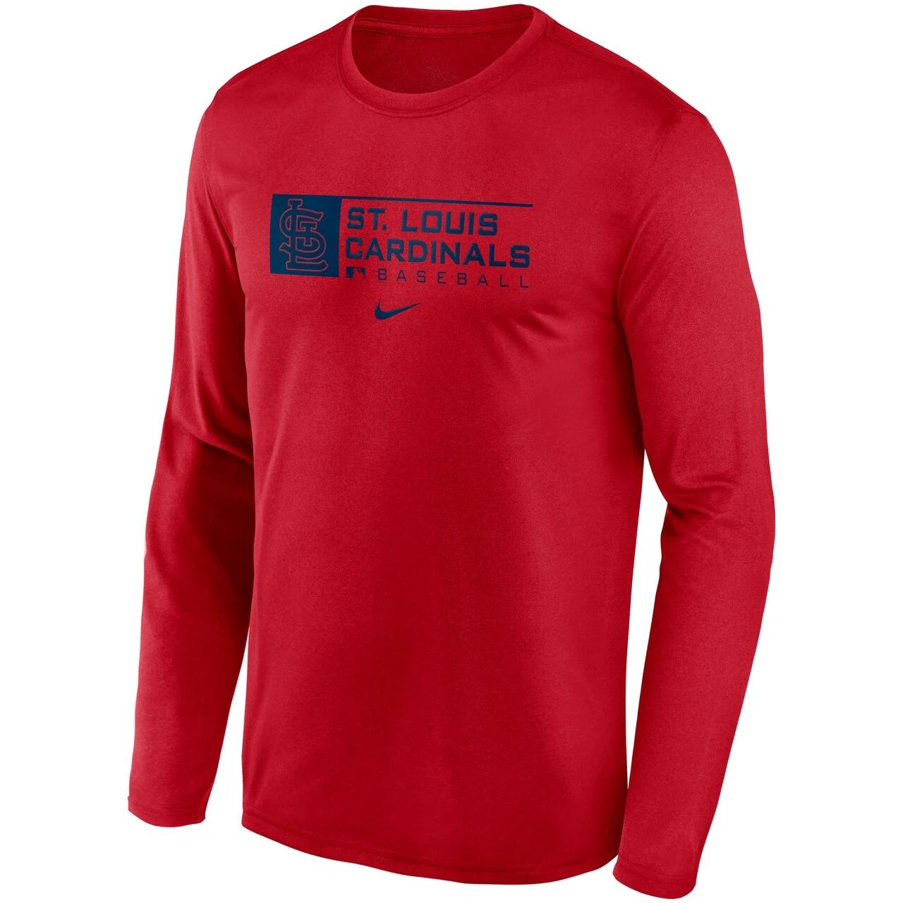Men's St. Louis Cardinals Nike Red Authentic Collection Performance Long Sleeve T-Shirt - Image 2