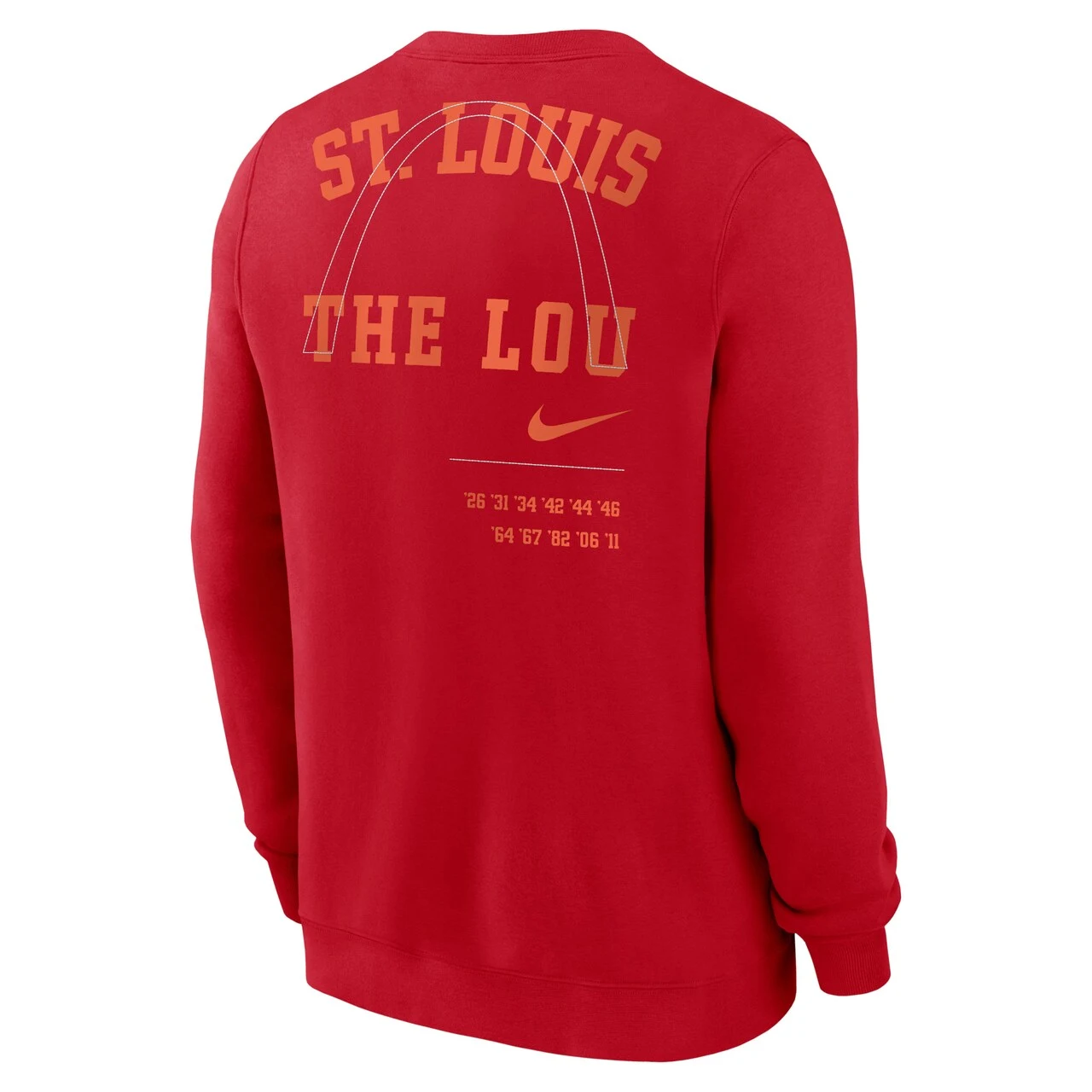 Men's St. Louis Cardinals Nike Red Statement Ball Game Fleece Pullover Sweatshirt - Image 3