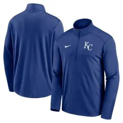 Men's Kansas City Royals Nike Royal Agility Pacer Lightweight Performance Half-Zip Top