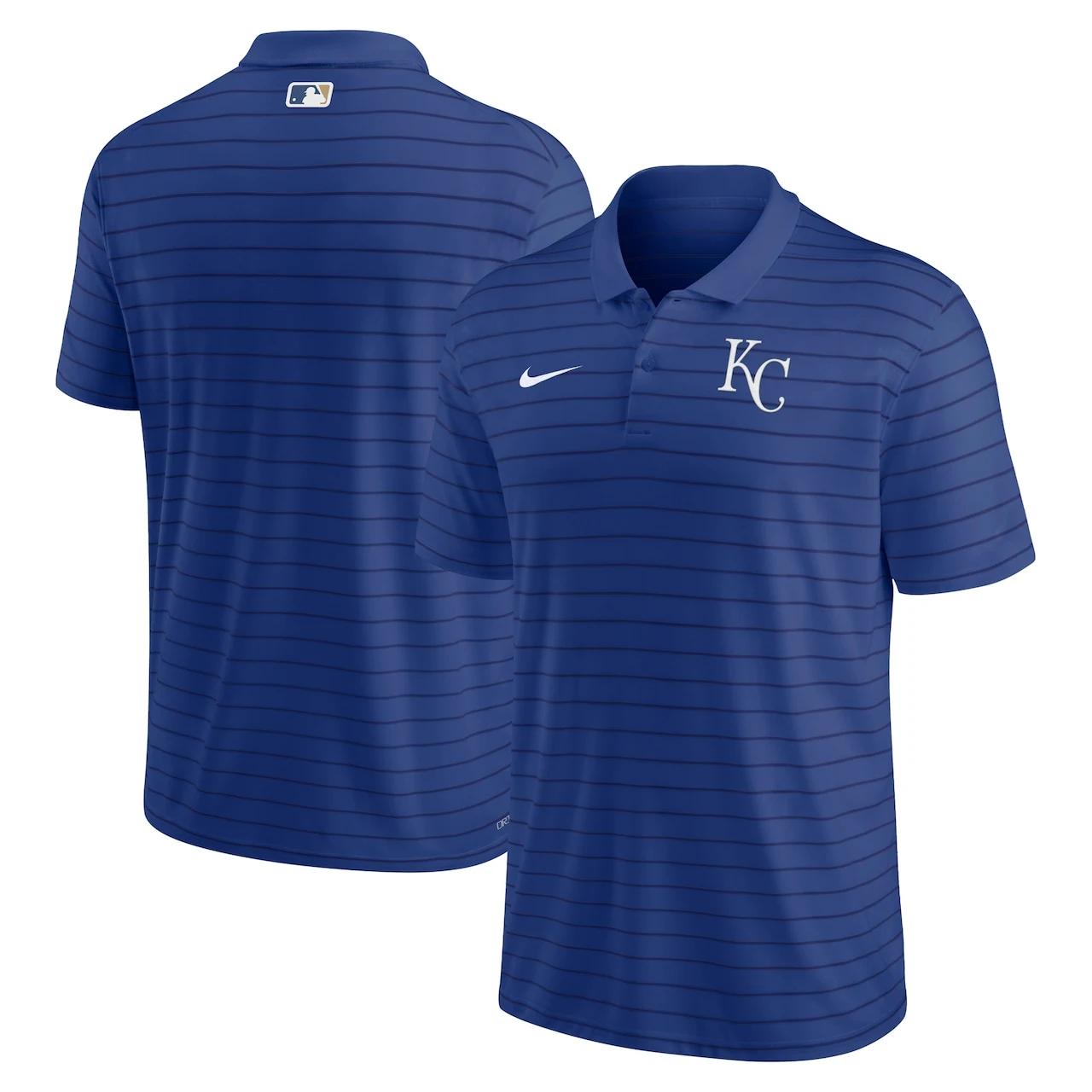 Men's Kansas City Royals Nike Royal Authentic Collection Victory Striped Performance Polo