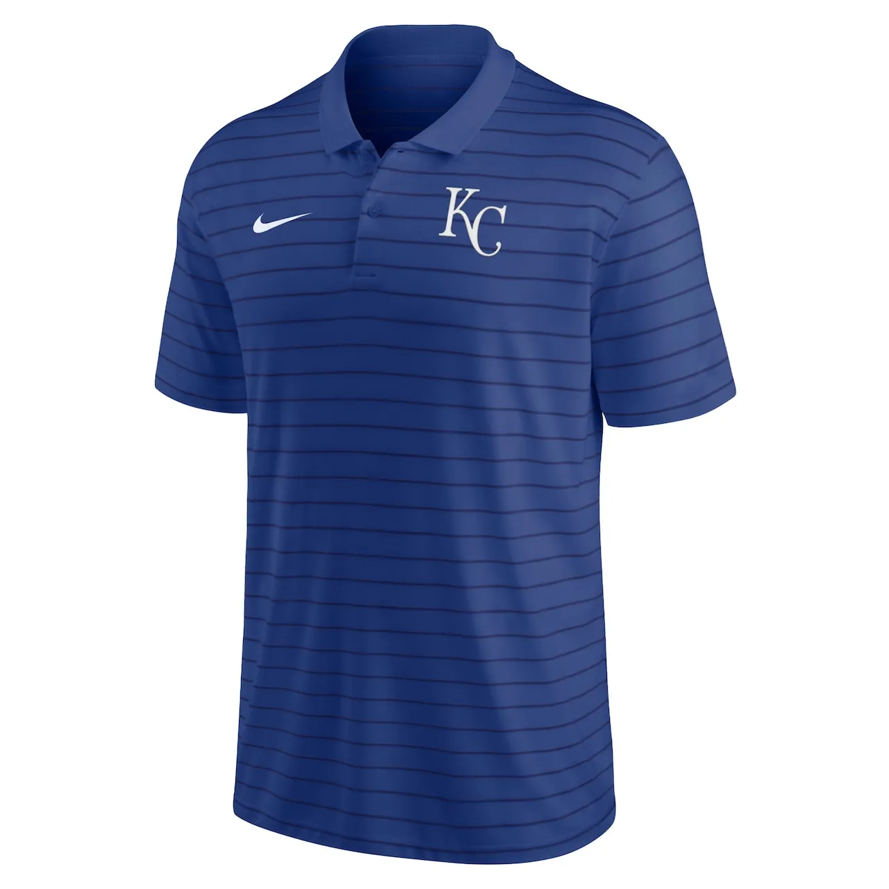 Men's Kansas City Royals Nike Royal Authentic Collection Victory Striped Performance Polo - Image 2