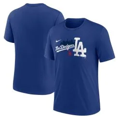 Men's Los Angeles Dodgers Nike Royal City Connect Tri-Blend T-Shirt
