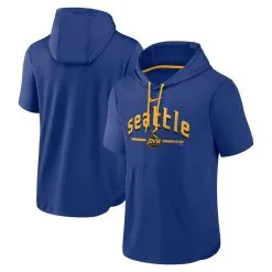 Men's Seattle Mariners Nike Royal 2023 City Connect Short Sleeve Pullover Hoodie