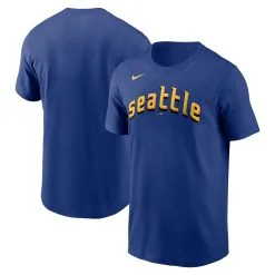 Men's Seattle Mariners Nike Royal 2023 City Connect Wordmark T-Shirt