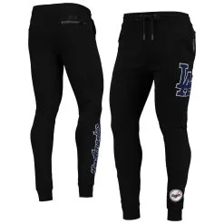 Men's Los Angeles Dodgers Pro Standard Black Logo Jogger Pants