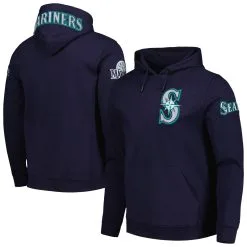 Men's Seattle Mariners Pro Standard Navy Team Logo Pullover Hoodie