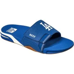 Men's Los Angeles Dodgers REEF Fanning Slide Sandals