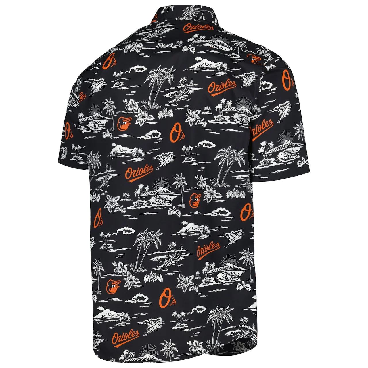 Men's Baltimore Orioles Reyn Spooner Black Kekai Performance Button-Up Shirt - Image 3