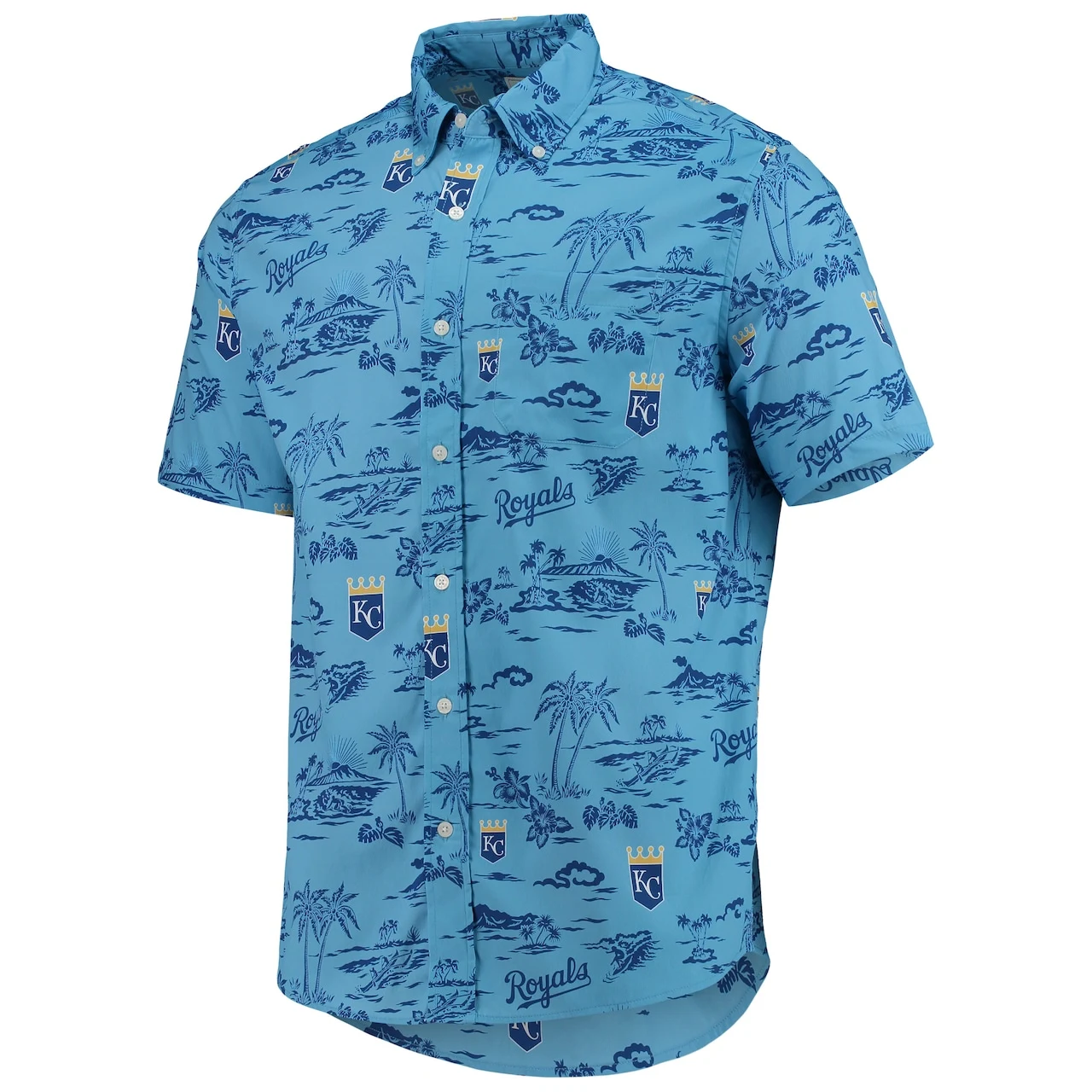 Men's Kansas City Royals Reyn Spooner Light Blue Kekai Performance Button-Up Shirt - Image 2